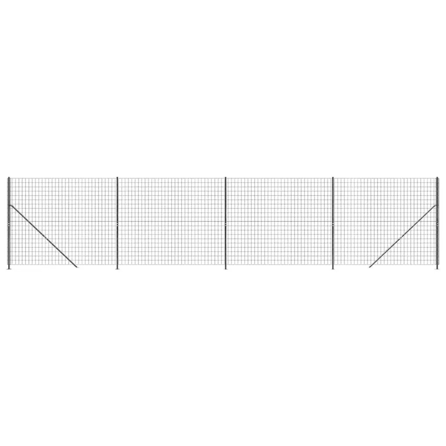 vidaXL Maschendrahtzaun mit Bodenflansch Anthrazit 1,8x10 m 154309 günstig online kaufen