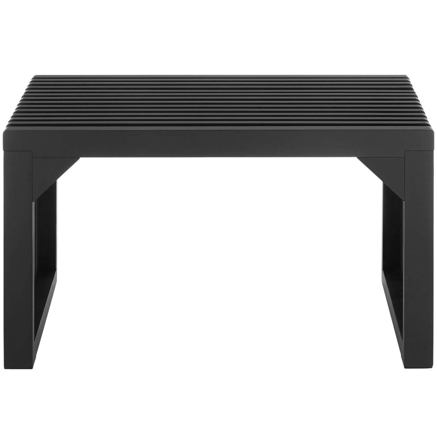 Tectake Sitzbank Ribb Lamellenoptik  73 x 35 x 43 cm Lackierter Bambus 73 x 35 x 43 cm 35 x 73 x 43 cm Schwarz