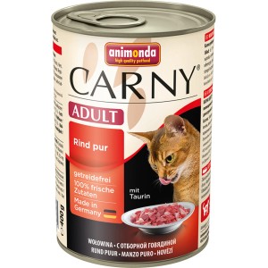 Dose Carny Katzen-Nassfutter Adult Rind Pur, Alleinfutter für ausgewachsene Katzen.