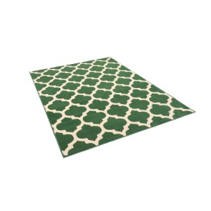 Grüner Pergamon Teppich Modern Trendline mit Fliesenoptik, 160x225cm.