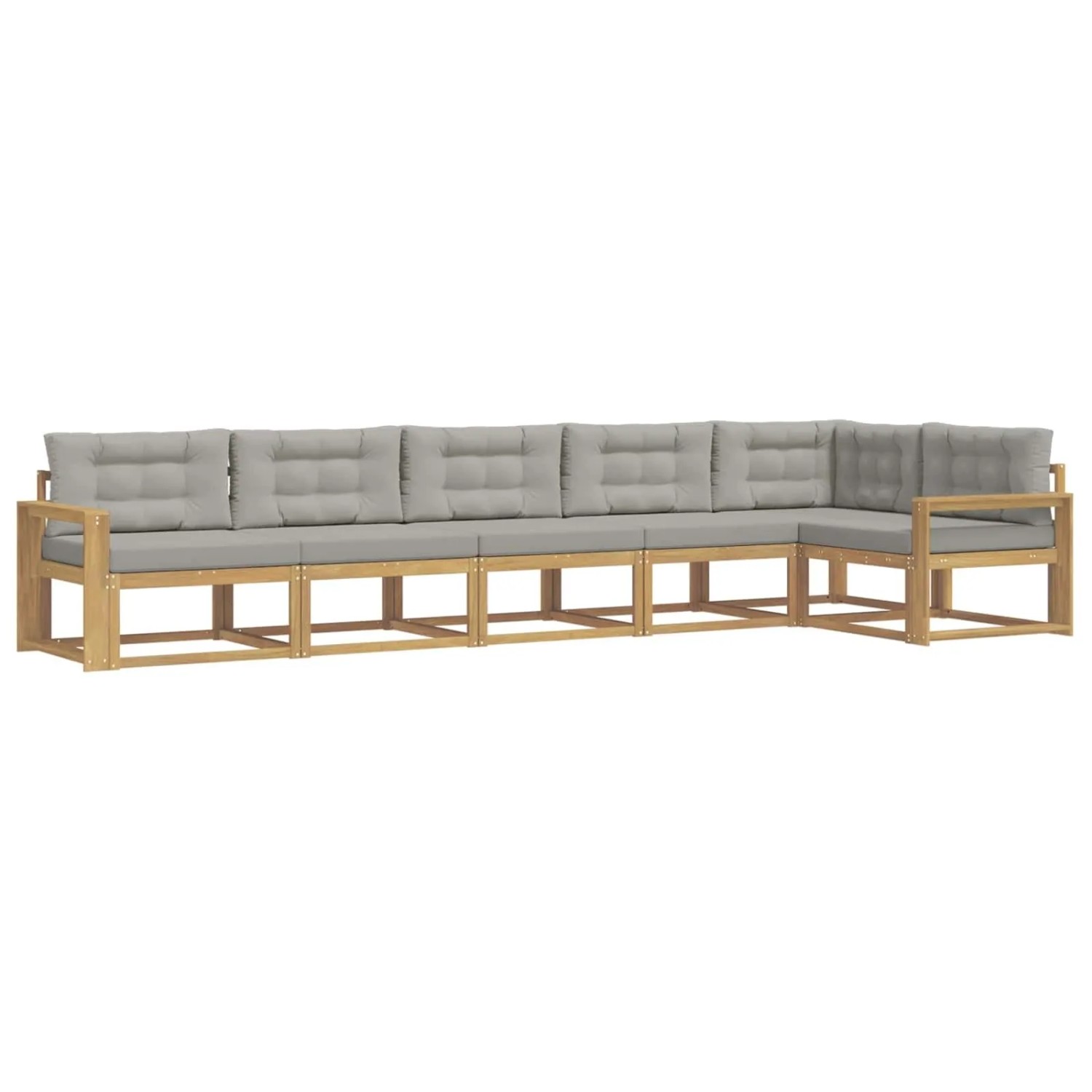 vidaXL Outdoor-Sofagarnitur 4-Tlg Weiß und Hellgrau Polyester 3386520