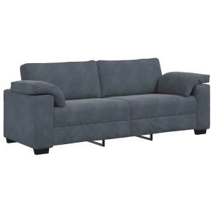 vidaXL 3-Sitzer-Sofa Dunkelgrau 178 cm Samt 4105278