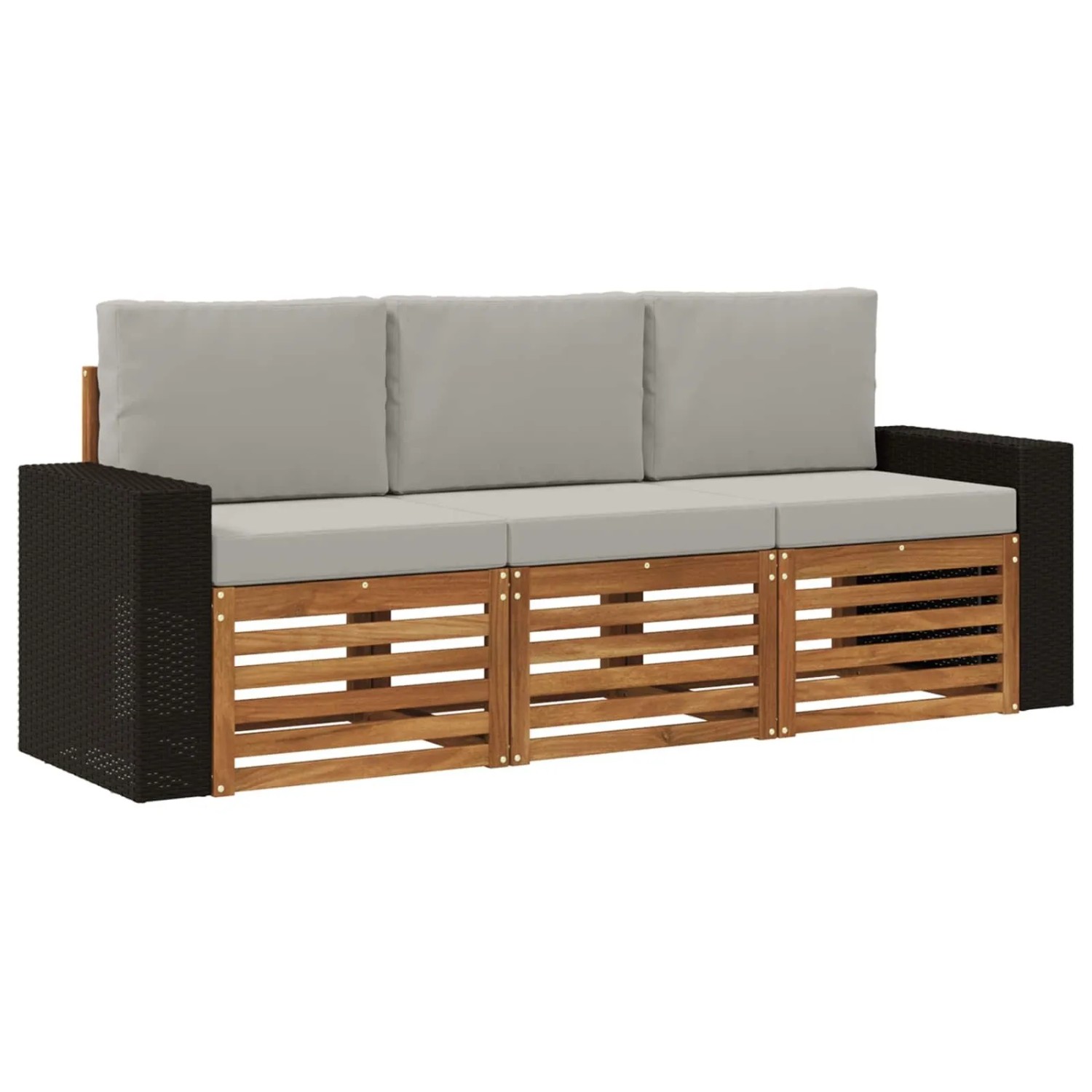 vidaXL Sofagarnituren mit Kissen 3 Stk Massivholz Akazie 3383972