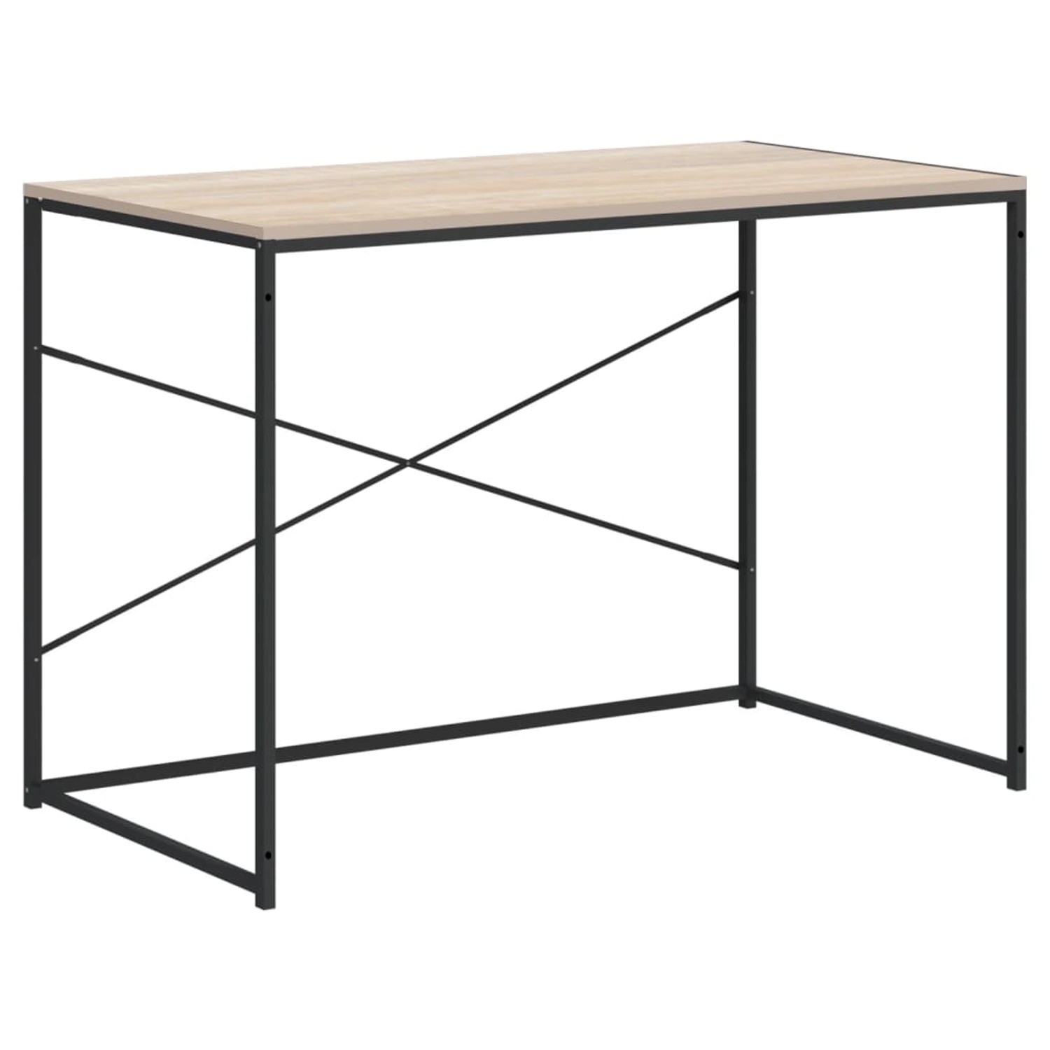 vidaXL Computertisch Schwarz und Eiche-Optik 110x60x70cm Holzwerkstoff 3021 günstig online kaufen