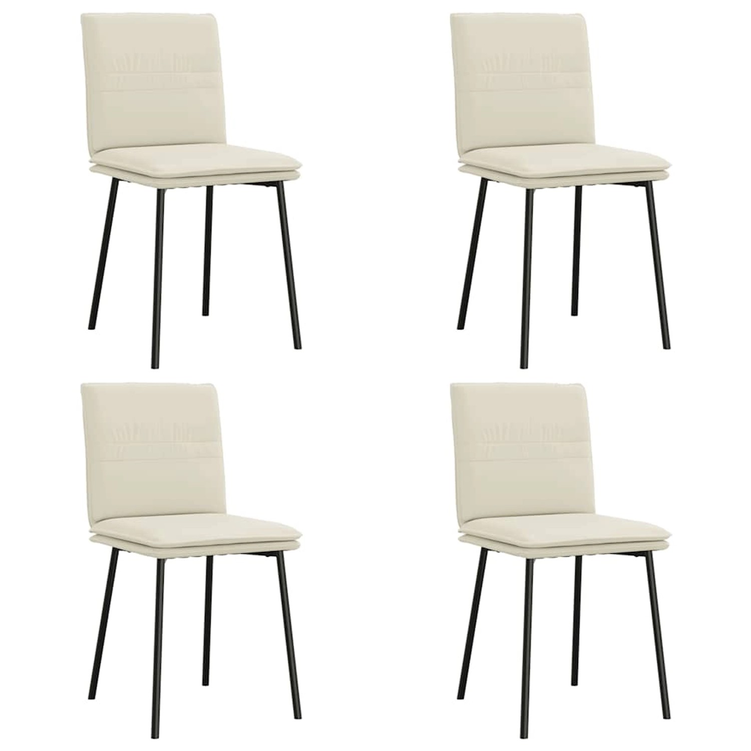 vidaXL Esszimmerstühle 4 Stk Creme Samt 3315353 günstig online kaufen