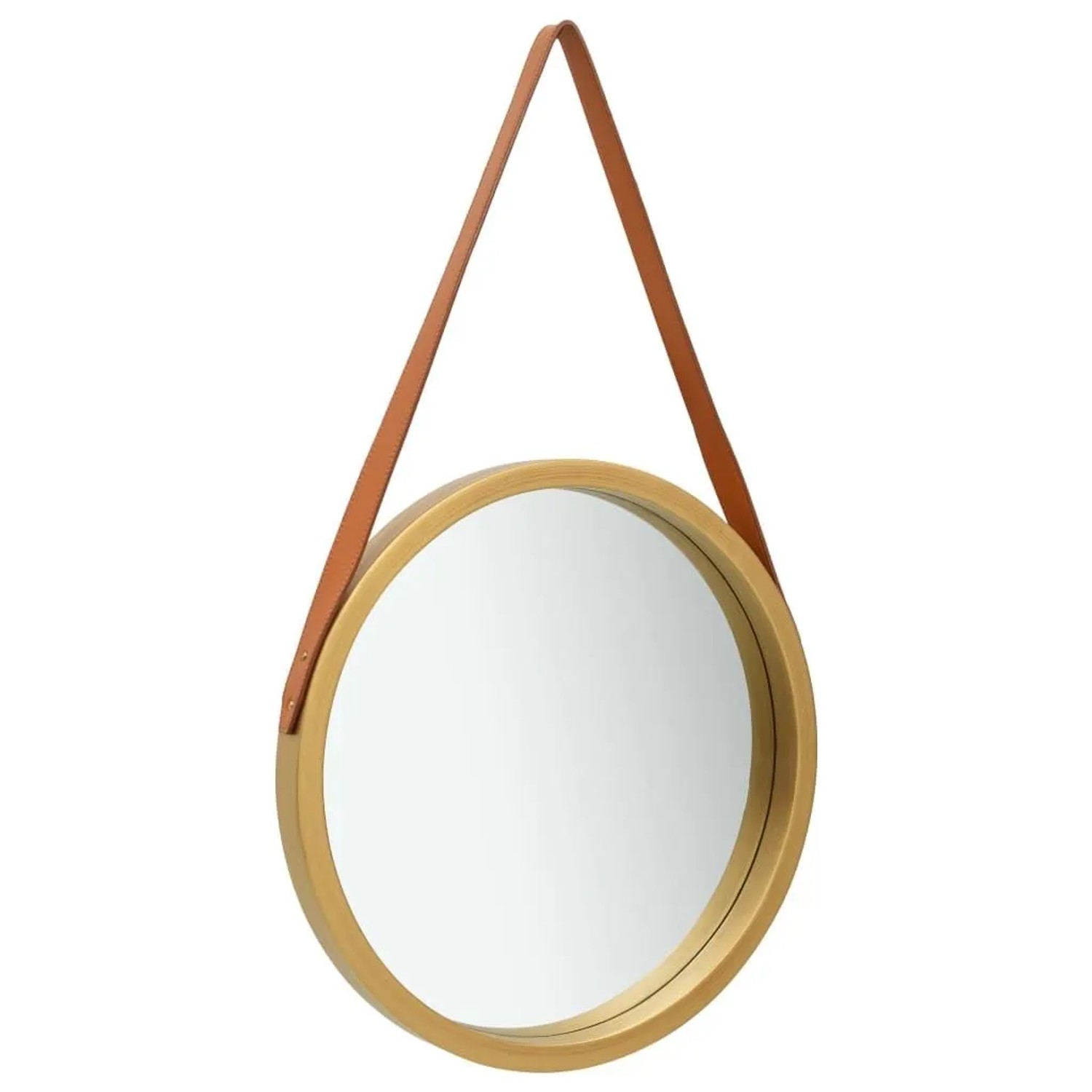 vidaXL Wandspiegel mit Gürtel 50 cm Golden 320365