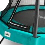 Detailaufnahme: Grünes Salta Comfort Trampolin (ø 153 cm) mit Sicherheitsnetz und Reißverschluss.