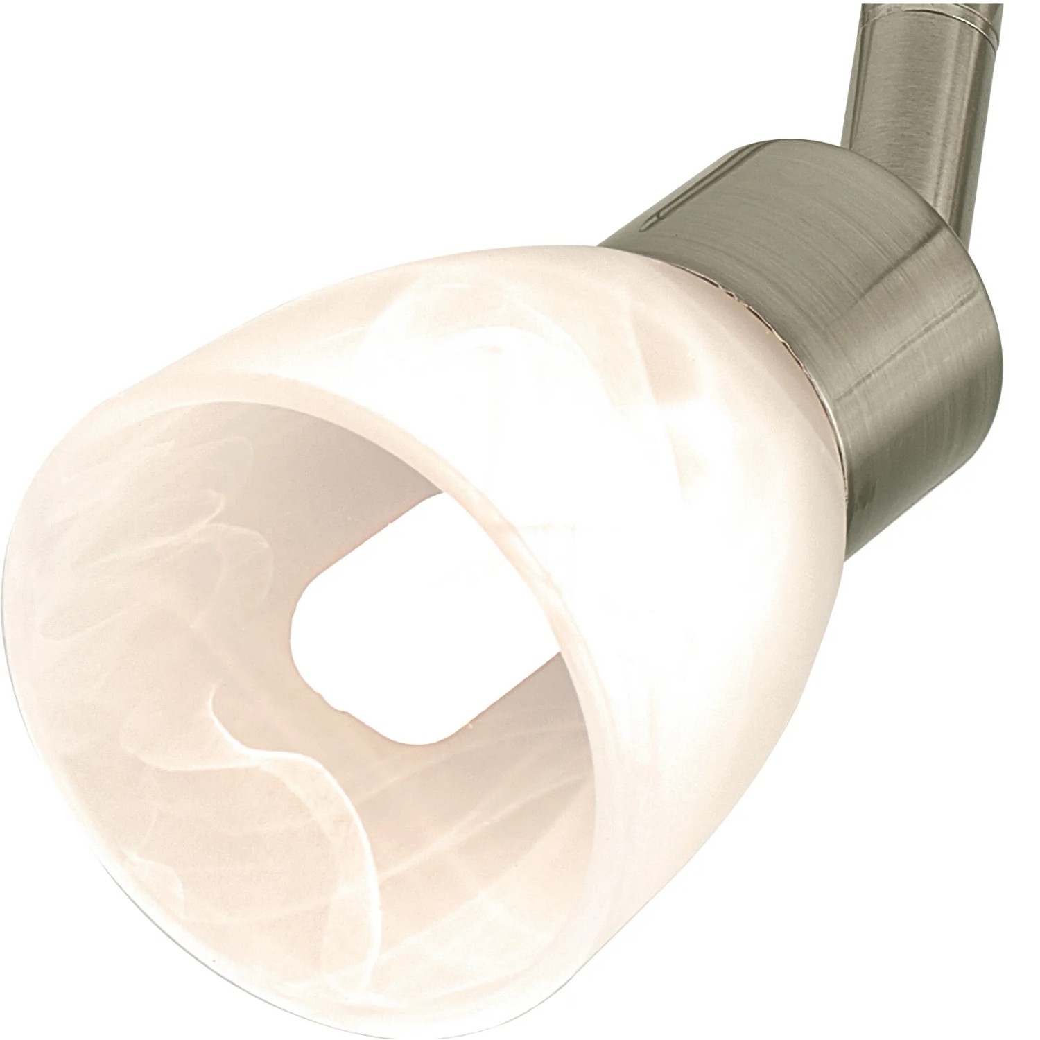 Detailaufnahme: LED-Spot Chiusa, 4er, Nickel matt, warmweißes Licht.