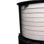 Detailaufnahme Aduro Kaminofen 9, Stahl schwarz, seitliche Verkleidung mit Speicherelementen.