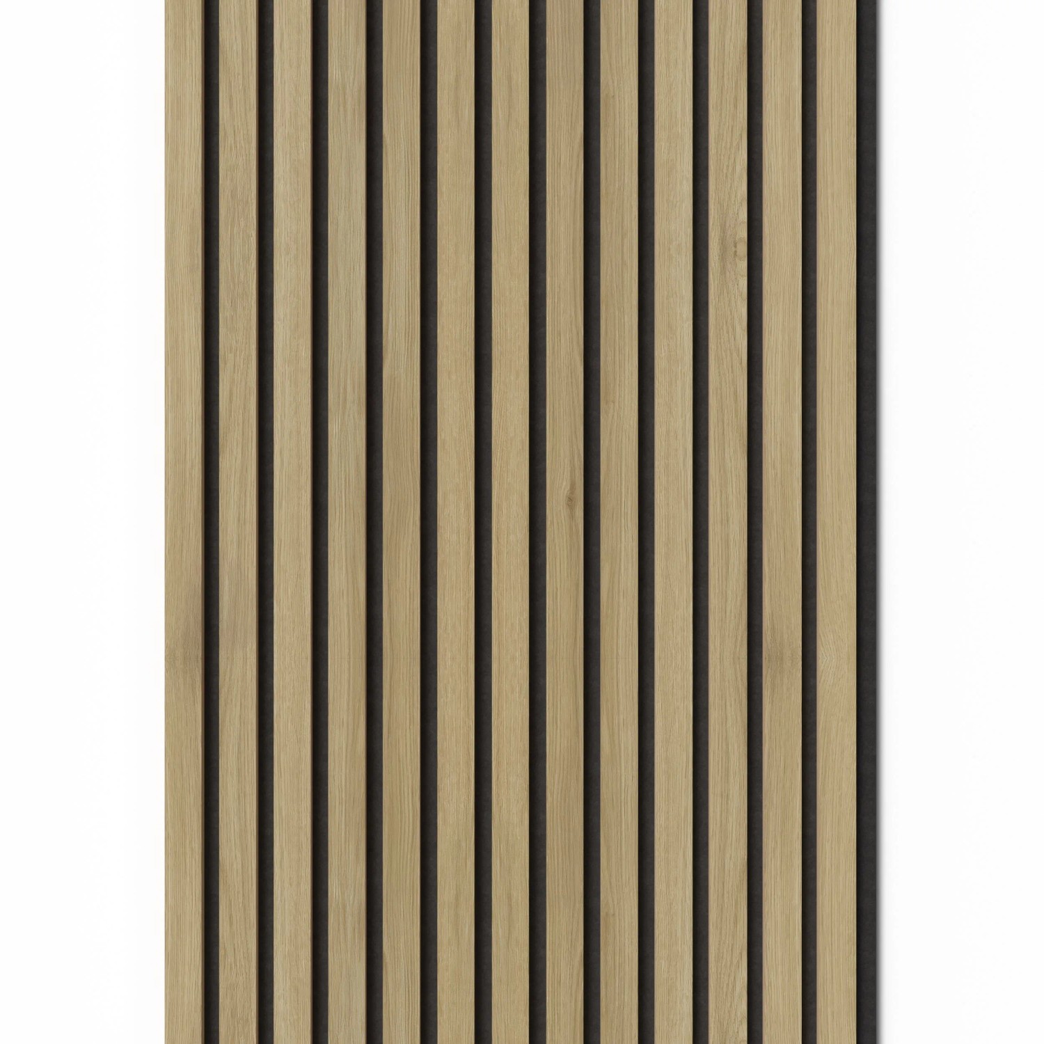 Denpanels Akustikpaneel Acu-Line Melamin Eiche dunkel, Filz schwarz, 260 x 52cm