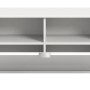 Inn.Furn Schuhschrank SystemX, weiß hochglänzend, mit offener Klappe und zwei Fächern.