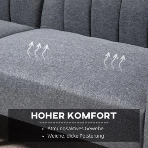 HOMCOM Schlafsofa mit Schlaffunktion 2-Sitzer 173 x 75 x 73 cm