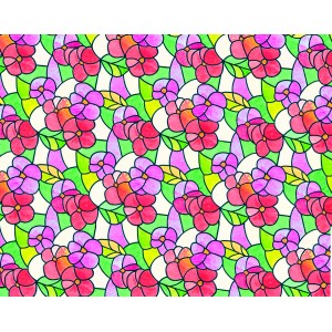 d-c-fix Klebefolie Lisboa Summer mit floralem Muster in Rot und Transparent, 45x150cm.