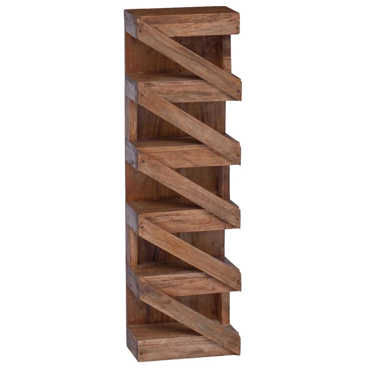 vidaXL Weinregal Natur 24 x 14 x 80 cm Massives Mahagoniholz 42012358