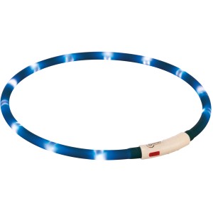 Jollypaw Leuchtring, petrol, XS-XL, 70cm. USB-aufladbares Silikon Hundehalsband für mehr Sicherheit im Dunkeln.