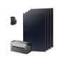 Anker Solix Balkonkraftwerk-Set mit Solarbank, 4 Panels und Smart Meter für effiziente Energiegewinnung.