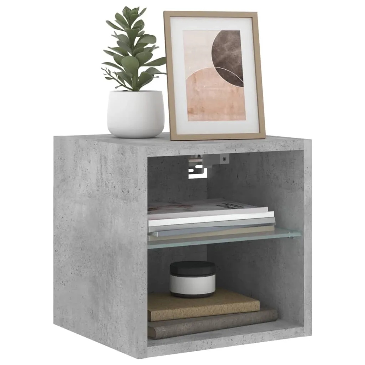 vidaXL TV-Wandschränke mit LED-Leuchten 2 Stk Betongrau 30x28,5x30 cm 836980_6