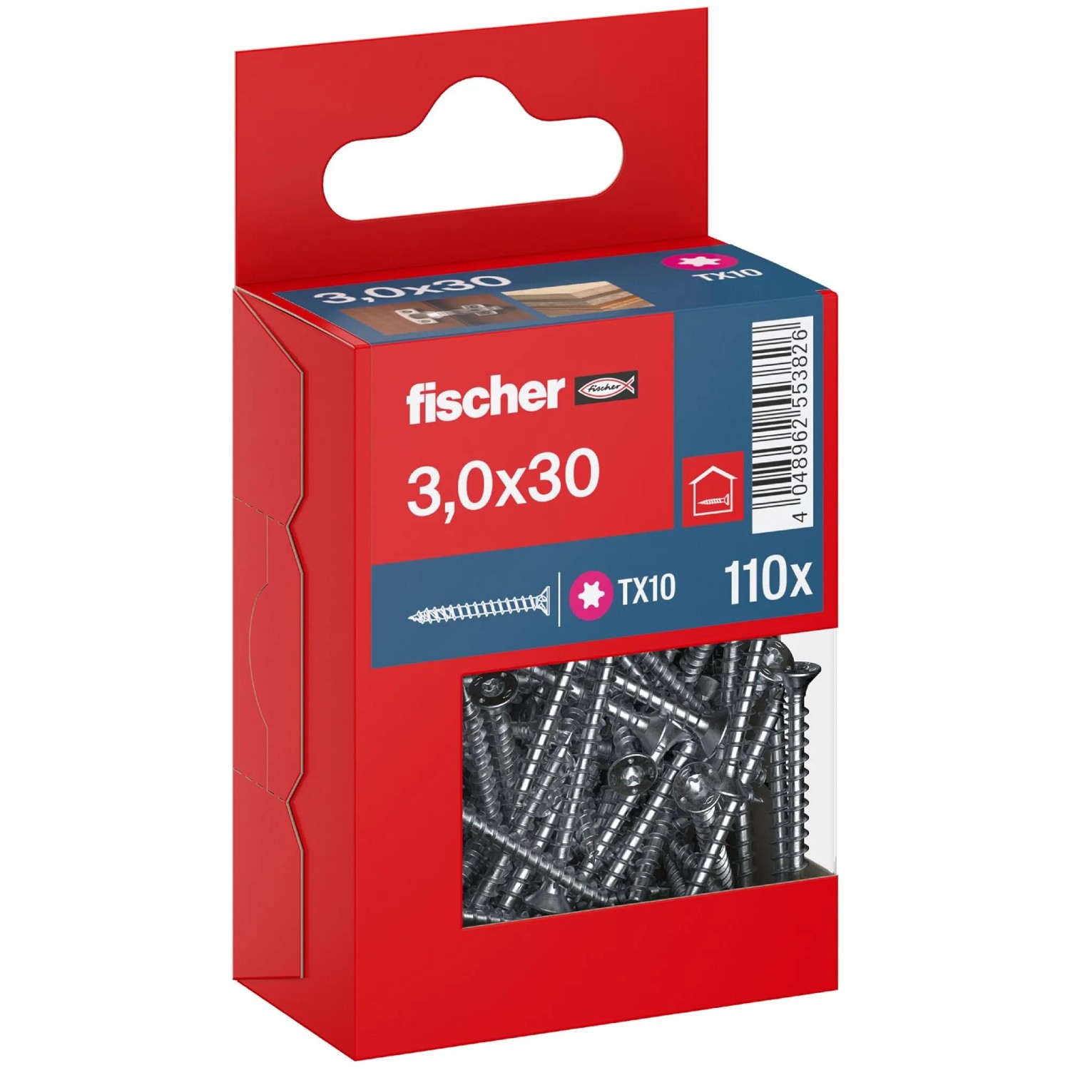 Fischer Schraube PowerFast FPF II CTF BC SK TX VG Ø 3 mm x 30 mm 110 Stück