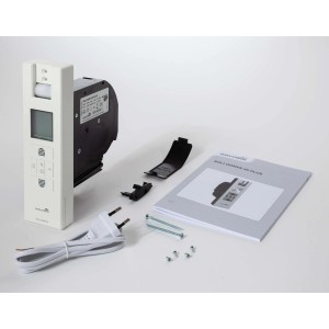 Schellenberg RolloDrive 65 Plus Rollladenantrieb mit Zubehör und Anleitung.
