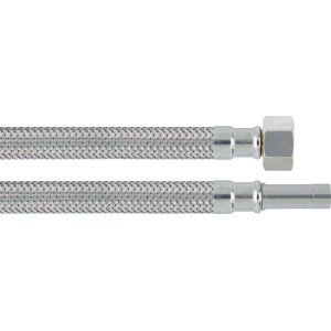 Flexibler Verbindungsschlauch aus Edelstahl, 14,9 mm (G 3/8) x 10 mm, 300 mm lang.