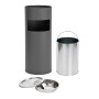 Svita Standaschenbecher mit Mülleimer, 30L, grau, mit herausnehmbarem Inneneimer und Ascher.