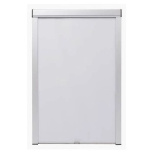 Weißes Verdunkelungsrollo 104 von vidaXL für Velux Fenster, geeignet für Dachfenster.