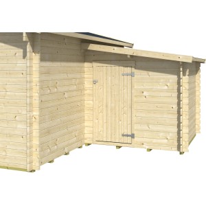 Skan Holz Anbauschuppen 200x200 cm aus Holz, passend für Gartenhaus-Zubehör.