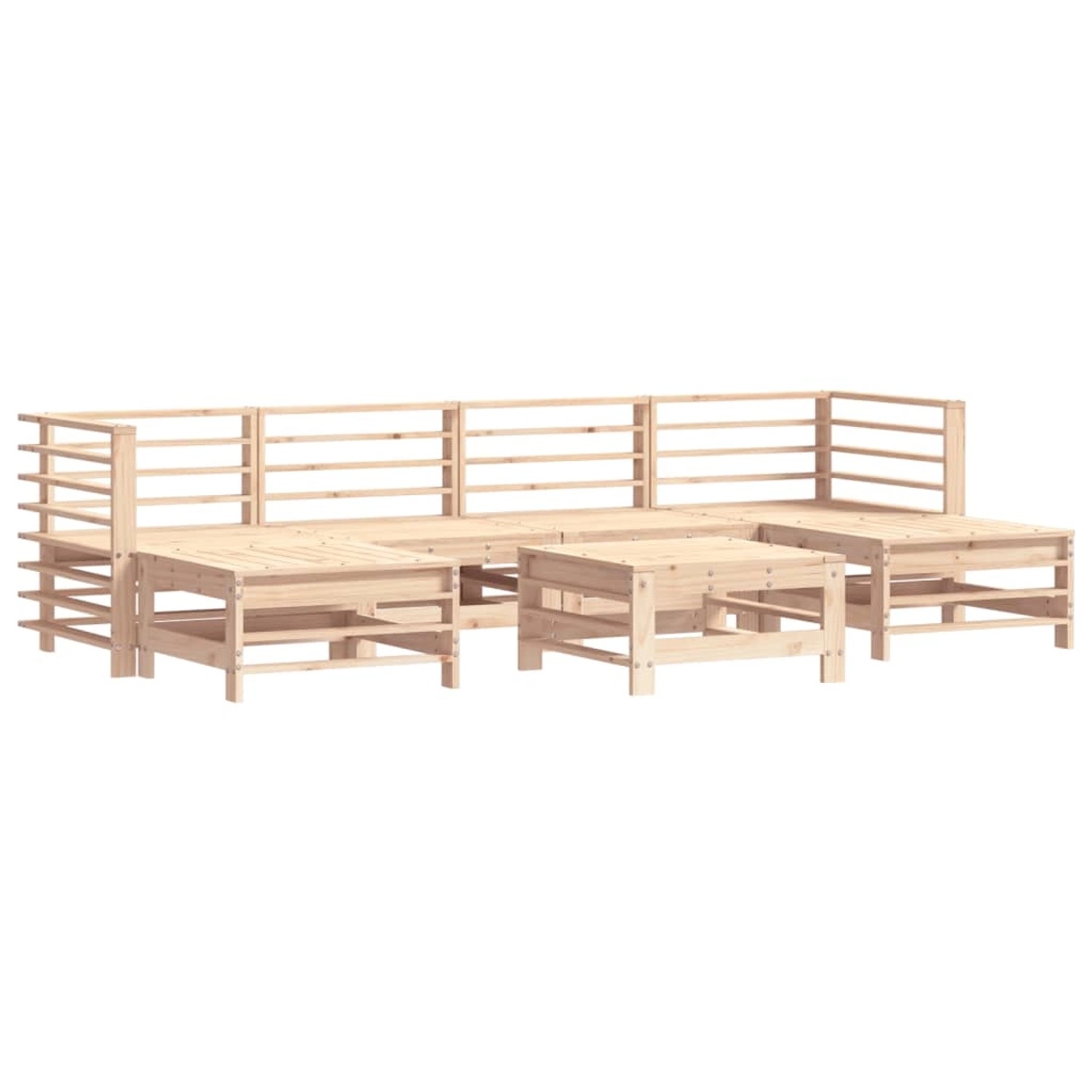 vidaXL 7-Tlg Garten-Lounge-Set Massivholz Kiefer 3186396 günstig online kaufen