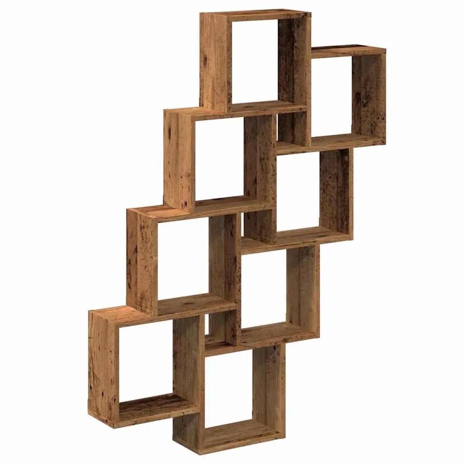 vidaXL Würfelregal Altholz-Optik 90x15x119,5 cm Holzwerkstoff 856596