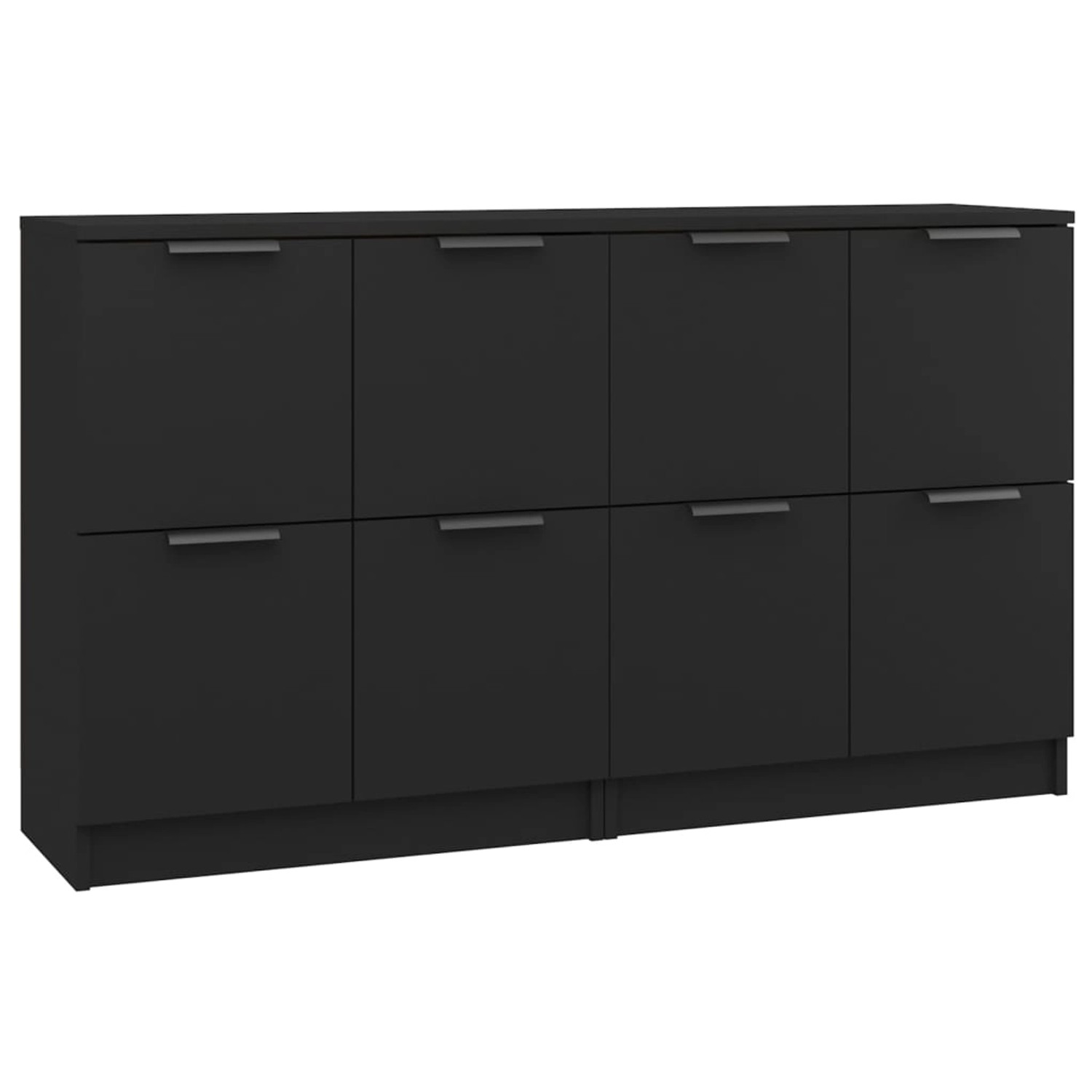 vidaXL Sideboards 2 Stk Schwarz 60x30x70 cm Holzwerkstoff 3115805