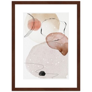Moderner Bilderrahmen in Nussbaum-Optik, 40x60 cm, für stilvolle Wanddekoration.