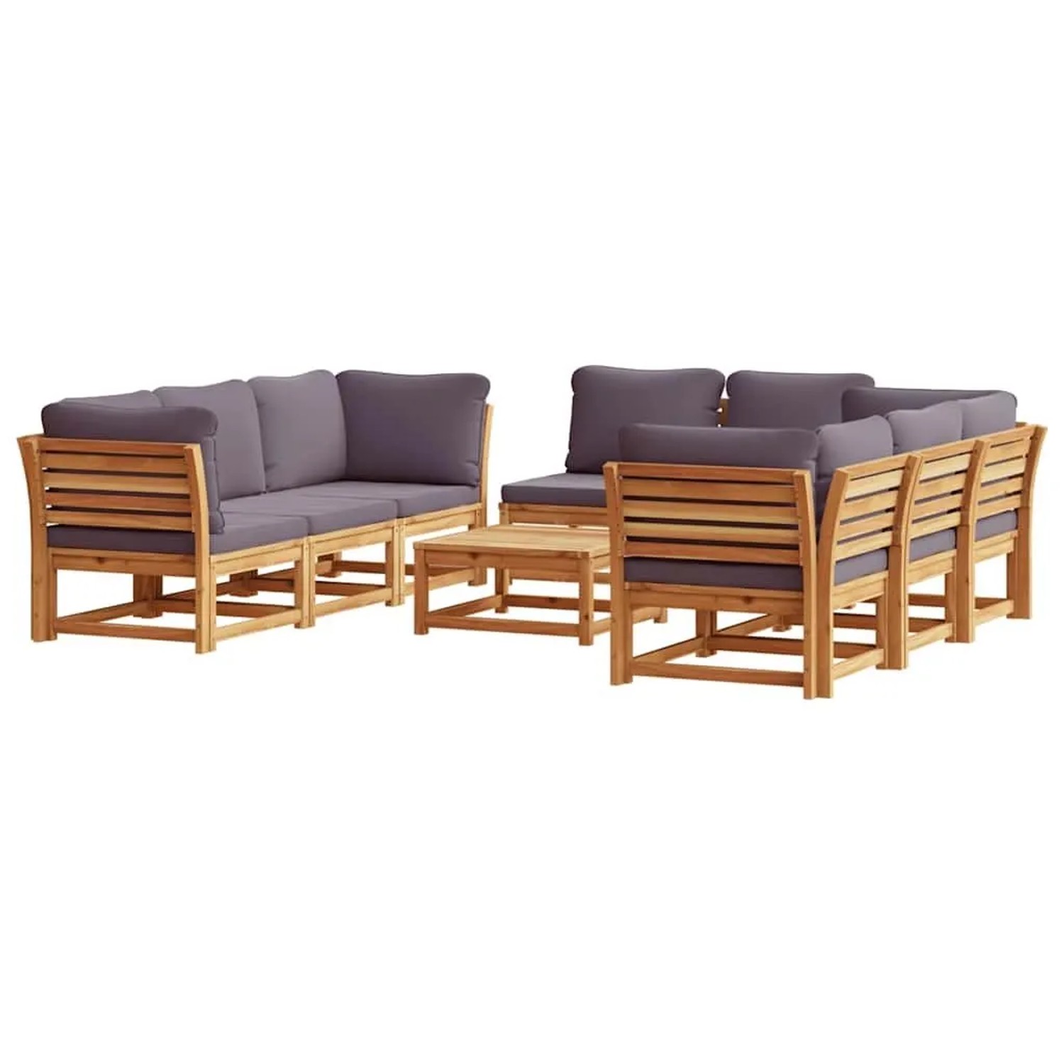 vidaXL 9-Tlg Garten-Lounge-Set mit Kissen Massivholz Akazie 3214317