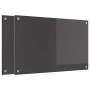 vidaXL Küchenrückwand 2 pcs Dunkelgrau 80 x 50 cm Gehärtetes Glas 3415462