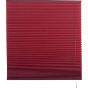 Rotes OBI Plissee Lorca, 100x160 cm, für Fenster und Türen.