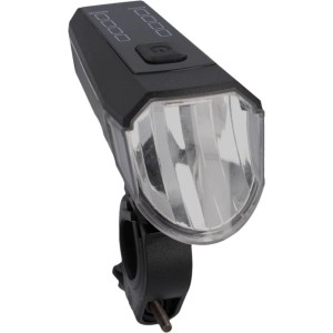 Fischer LED-Akku-Frontleuchte, 80 Lux, mit Sensormodus für Fahrrad-Beleuchtung.