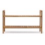 Relaxdays Schuhregal Walnuss Hell Stapelbar 40,5 cm x 69 cm x 26 cm 1,7 kg_5
