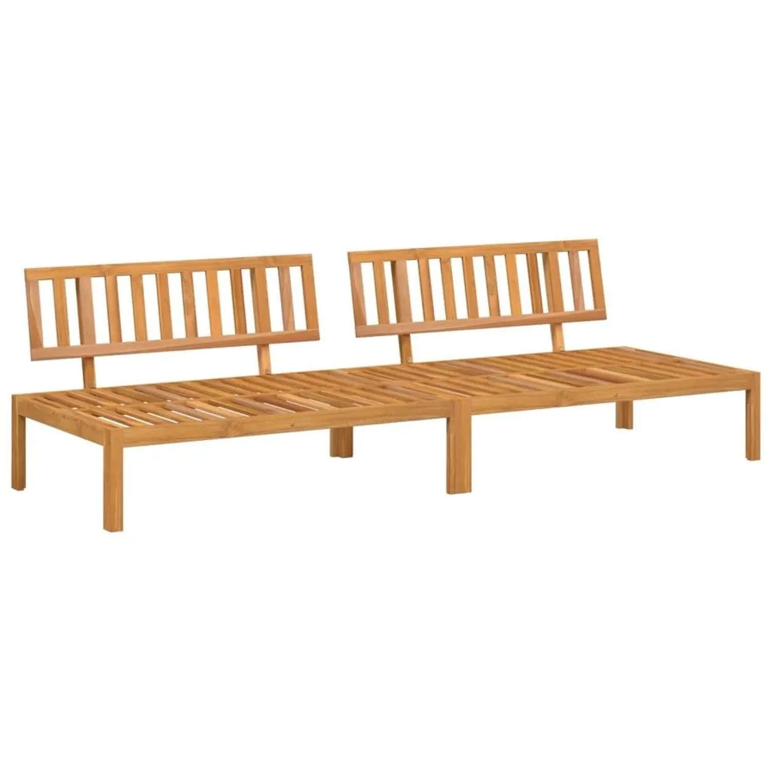 vidaXL Garten-Mittelsofas aus Paletten 2 Stk Massivholz Akazie 3209433