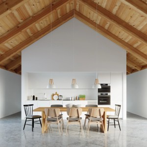 Sollux Casco Hängelampe, weiß/naturfarben. Moderne Lampe aus Stahl/Holz für Wohnzimmer, Esszimmer und Küche.