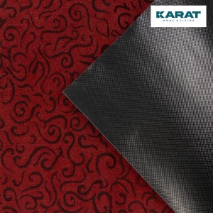 Karat Schmutzfangmatte Brasil rot, 90x150cm, mit Muster und rutschfester PVC-Rückseite.