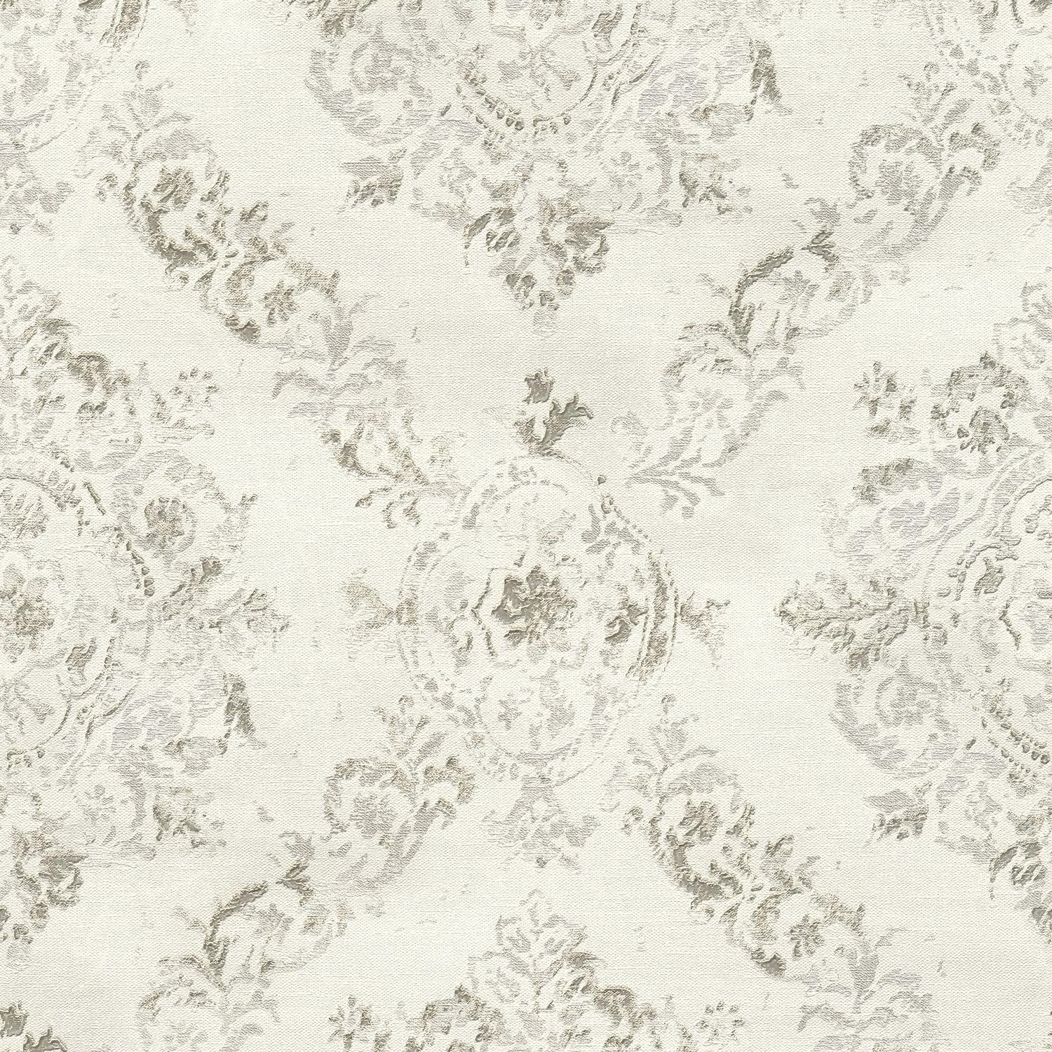 PROFHOME 387072-GU Barock Tapete Romantisch Creme Platin Beige 0,53 m x 10, günstig online kaufen