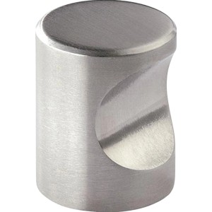 Edelstahl Möbelknopf 1404, rund, gebürstet.