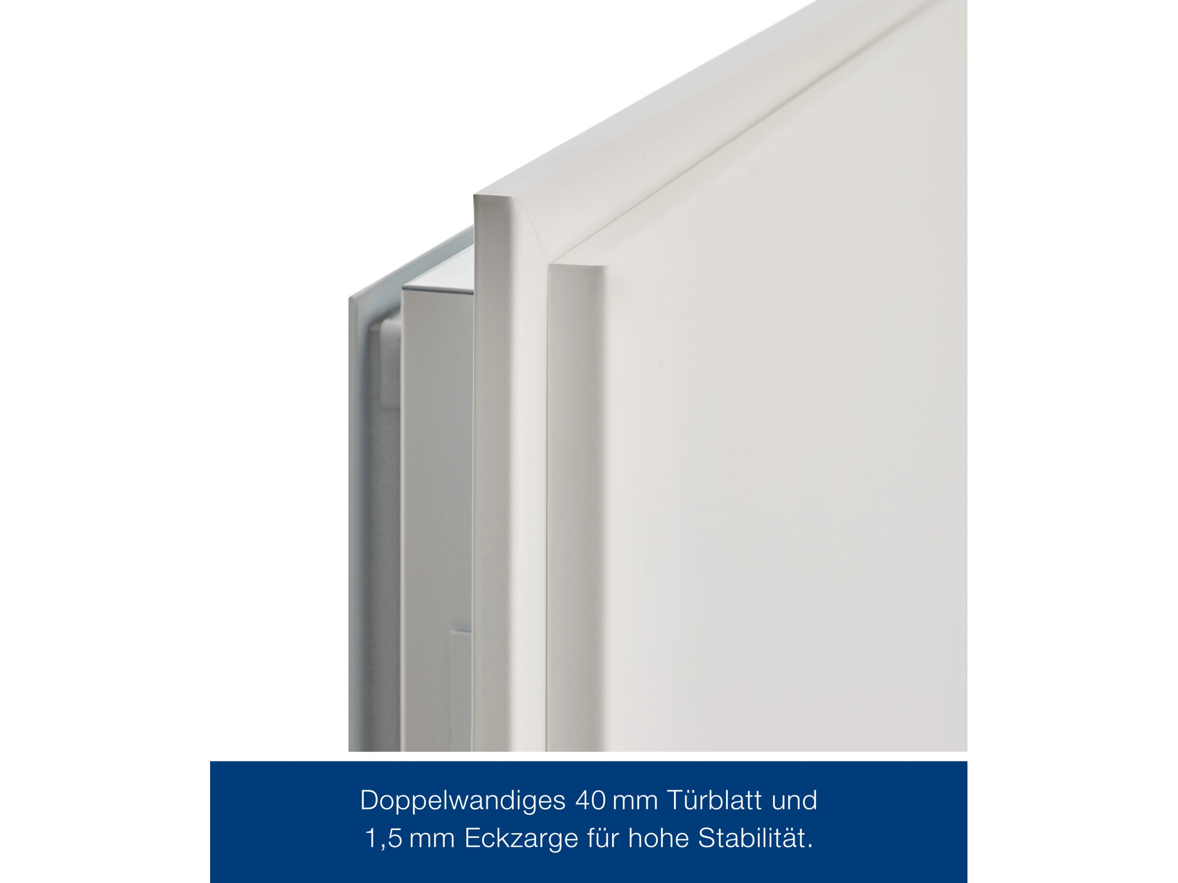 ZK-Tür-Element mit Eckzarge Weiß 750 mm x 1875 mm x 55 mm DIN