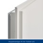 Detailaufnahme: Weiße ZK-Tür mit Eckzarge, 875x1875x55 mm, DIN Rechts. Stahltür, robust und langlebig.