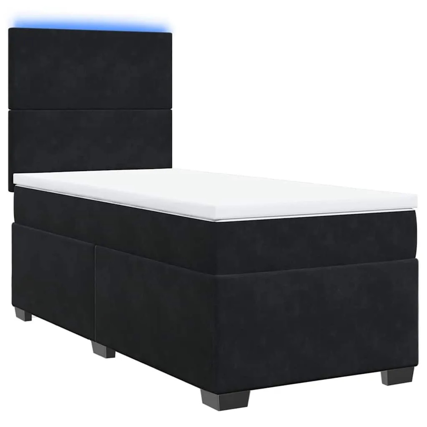 vidaXL Boxspringbett mit Matratze Schwarz 100x200 cm Samt 3293130 günstig online kaufen