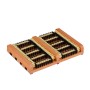Relaxdays Schuhabstreifer Pappelholz PVC Braun Schwarz Rutschfest 5,5 cm x 36 cm x 26 cm 1,1 kg
