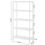 Weißes Songmics Badregal aus Bambus mit 5 Ablagen, 33x33x146 cm, für Badezimmer.