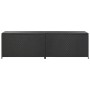 Schwarze VidaXL Gartenbox aus Poly Rattan, 200x50x60 cm. Universalbox für Gartenmöbel und -zubehör.