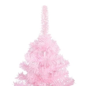 vidaXL Künstlicher Weihnachtsbaum mit Beleuchtung & Kugeln Rosa 150cm 3077584