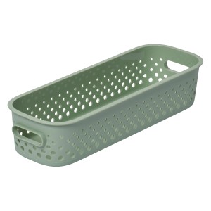 SmartStore Essence Slim Aufbewahrungskorb in Beach Grass Grün, ideal für Büro und Hobby.