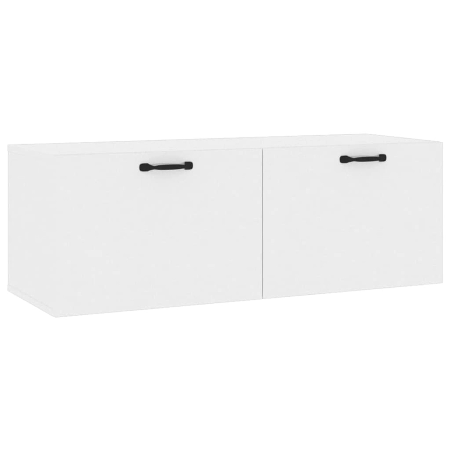 vidaXL Wandschrank Hochglanz-Weiß 100x36,5x35 cm Holzwerkstoff Modell 2 günstig online kaufen